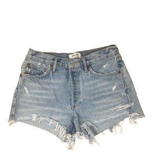 Agolde Parker Vintage Cut Off Jean Shorts Size 26 In Swapmeet Wash Distressed